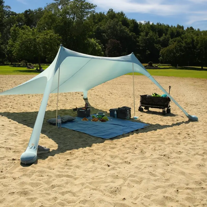 abri-plage-205evr.webp your GEAR Cameo Beach Shelter 3 x 3 m Abri de plage XXL bâche protection solaire UV 50+ tente – Image 1