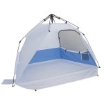 Tente de plage pop up fibre de verre et polyester bleu 220x150xH144cm | GIFI