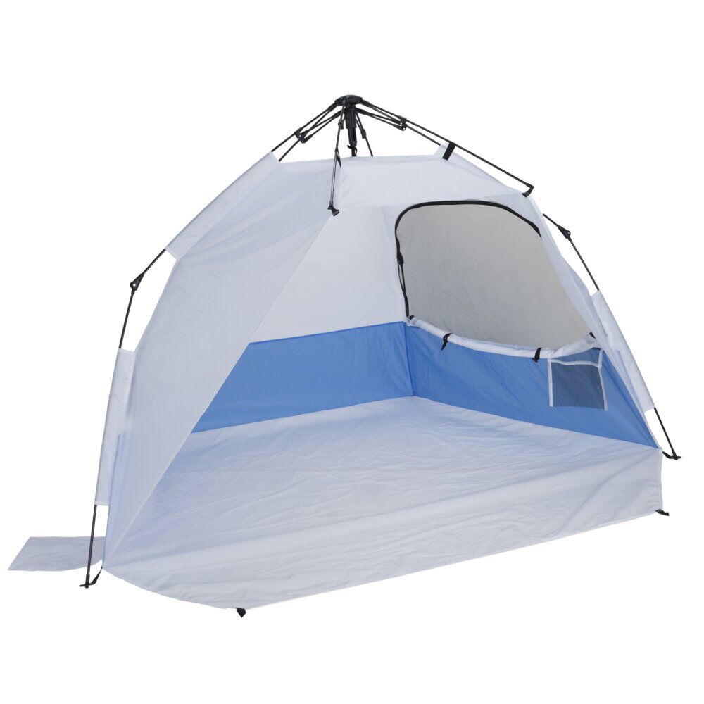 abri-plage-868wze-1.jpg Tente de plage pop up fibre de verre et polyester bleu 220x150xH144cm | GIFI – Image 1