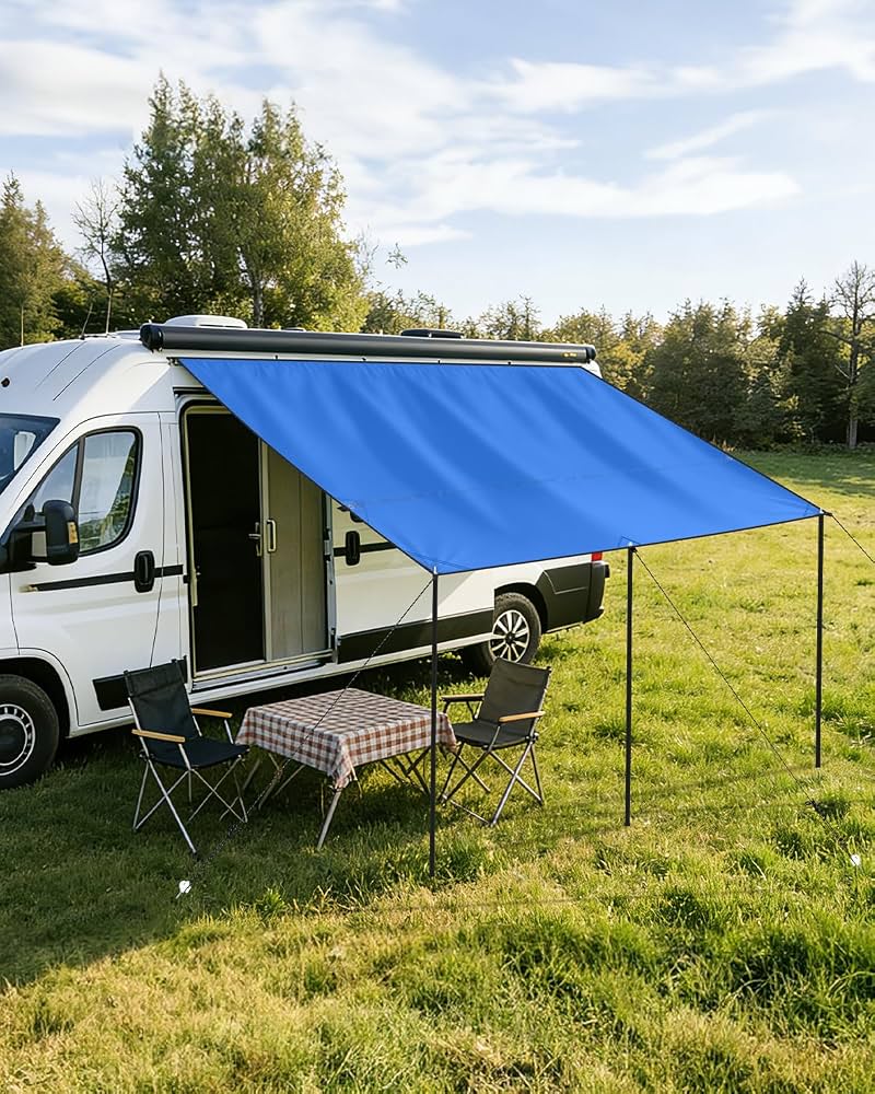 auvent-camping-236epo-1.jpg SUPAREE Auvent Camping Car Exterieur Auvents Caravane 3m Auvent Latéral Fourgon Protection UV Oxford 210D Imperméable pour RV SUV 3 x 2,4m : Amazon.fr: Auto et Moto – Image 1