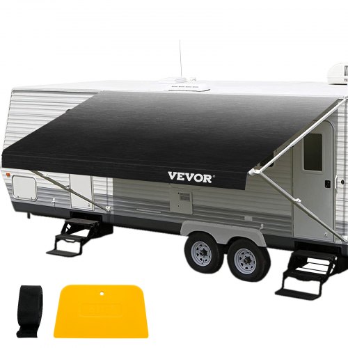 auvent-pour-caravane-981zbi-1.jpg VEVOR Auvent pour Caravane 5,24x2,4 m, Bâche de Camping Extérieure Couleur de Charbon Dégradé, Tissu de Remplacement en Vinyle de 425 g pour Auvent de ... – Image 1