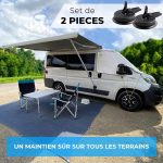 Amazon.fr : Graft Support de Store (2 pièces) | Support de Pied de Store | Support de Store pour Van aménagé, Camping Car, Caravane | Adapté aux Pieds ...