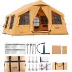 Tente de camping gonflable 8 12 personnes avec pompe à