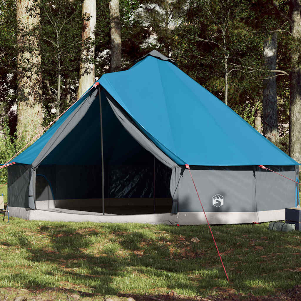 tente-12-personnes-030kda-1.jpg vidaXL Tente familiale tipi 12 personnes bleu imperméable – Image 1