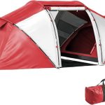 Outsunny Tente de Camping Familiale 4 per. 4,3x2,4x1,7m Gris Rouge | Tente Dôme Étanche Légère, Ventilée, 2 Cabines, Fenêtre, Grande Porte, Facile à Monter : Amazon.fr: Sports et Loisirs