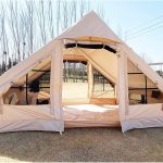 ANGDI Tente de Camping Gonflable avec Pompe, Grandes tentes de Glamping à air, tentes de Cabine de Glamping en Plein air for 4 à 5 Personnes avec moustiquaire : Amazon.fr: Sports et Loisirs