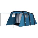 Outsunny Tente de camping Gonflable tente Gonflable tunnel 3 6 Personnes chambre à coucher, salon porche 420 x 200 x 150 cm Bleu | Aosom France