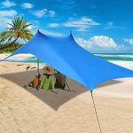 Tente de Plage Anti UV Adulte Enfant Ventilation Abri Plage Familiale Grande Auvent de Plage Sunshade Portative D'auvent (Bleu, M) : Amazon.fr: Sports ...
