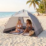 Tente de plage anti uv | 2 PERSONNES PROTECTION UPF 50+
