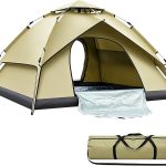 Tente de camping à déploiement instantané SWTHM, tente automatique à ouverture instantanée pour 3 4 personnes, tente dôme double couche imperméable à ...