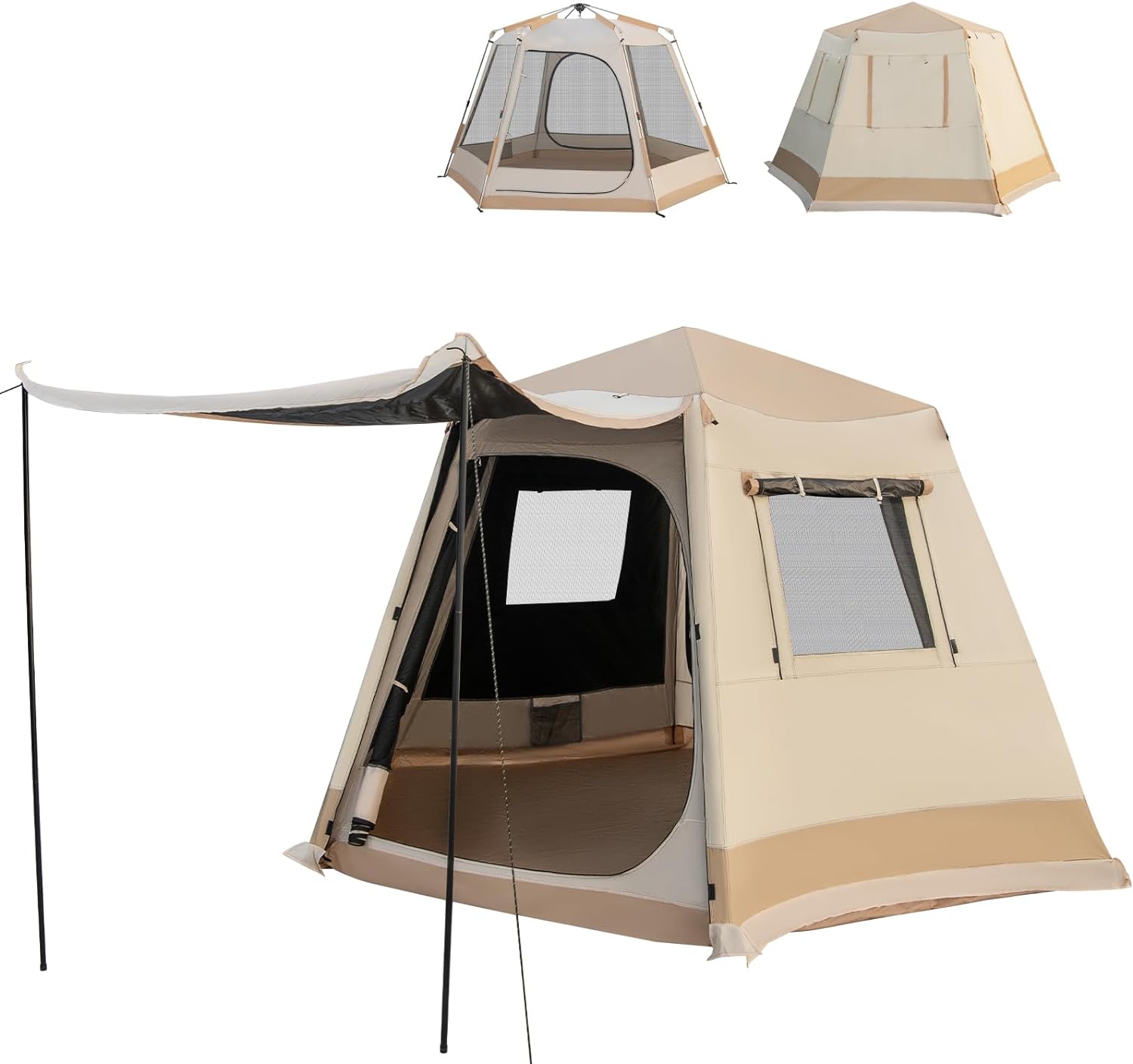 tente-automatique-755gqj-1.jpg Tente de Camping Instantanée avec Support Automatique pour 4 6 Personnes – Image 1