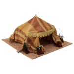 Tente arabe ronde 15x35x35 cm tissu pour crèche de 8 12 cm