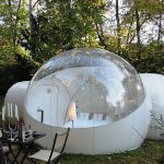 Tente bulle ovale BUBBLESUITE BUBBLETREE en PVC / en bois / blanche