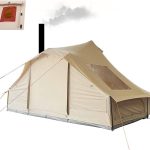 UNISTRENGH Tente de Camping 6 8 Personnes Familiale 4 Saisons en Toile de Coton Grand Froid 4 Saisons, Tente Bivouac Cloche Bell Imperméable Anti UV, ...