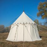 Pavillon avec un mât (Phi 4,2 m) Tente en coton Toile de tente médiévale Tente de jardin médiévale pour camping, événements, foires et festivals STOCK Etsy France