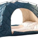 Tente de lit, légère et chaude pour adulte, tente d'hiver respirante et confortable avec 2 portes (bleu foncé, 200 x 150 x 120 cm) : Amazon.fr: Sports et Loisirs