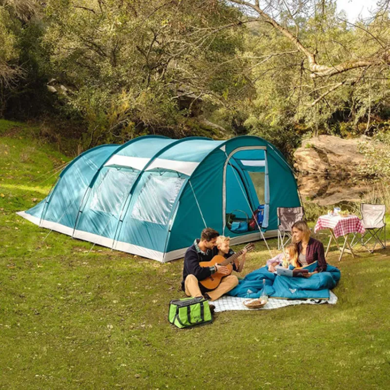 tente-de-camping-6-places-747isb.webp Tente de camping 6 places Family Dome 6 Pavillo™ 490 x 380 x 195 cm – Image 1