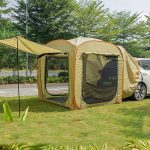 Tente de coffre de voiture Big Space avec auvent extensible et écran – Idéal pour le camping en plein air, les touristes en famille, la pêche et les pique niques : Amazon.fr: Sports