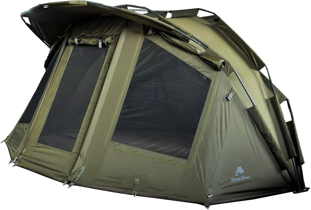 tente-de-peche-923xlh-1.jpg CampFeuer Tente de Peche à la Carpe Storm I 2 Place Tente Carpe I 2 Personnes Tente de pêche I avec Colonne d'eau de 3000 mm I Imperméable : Amazon.fr: Sports et Loisirs – Image 1