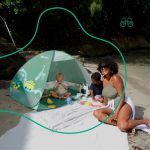Tente anti uv abri de plage UPF50+ bébé enfant Vert