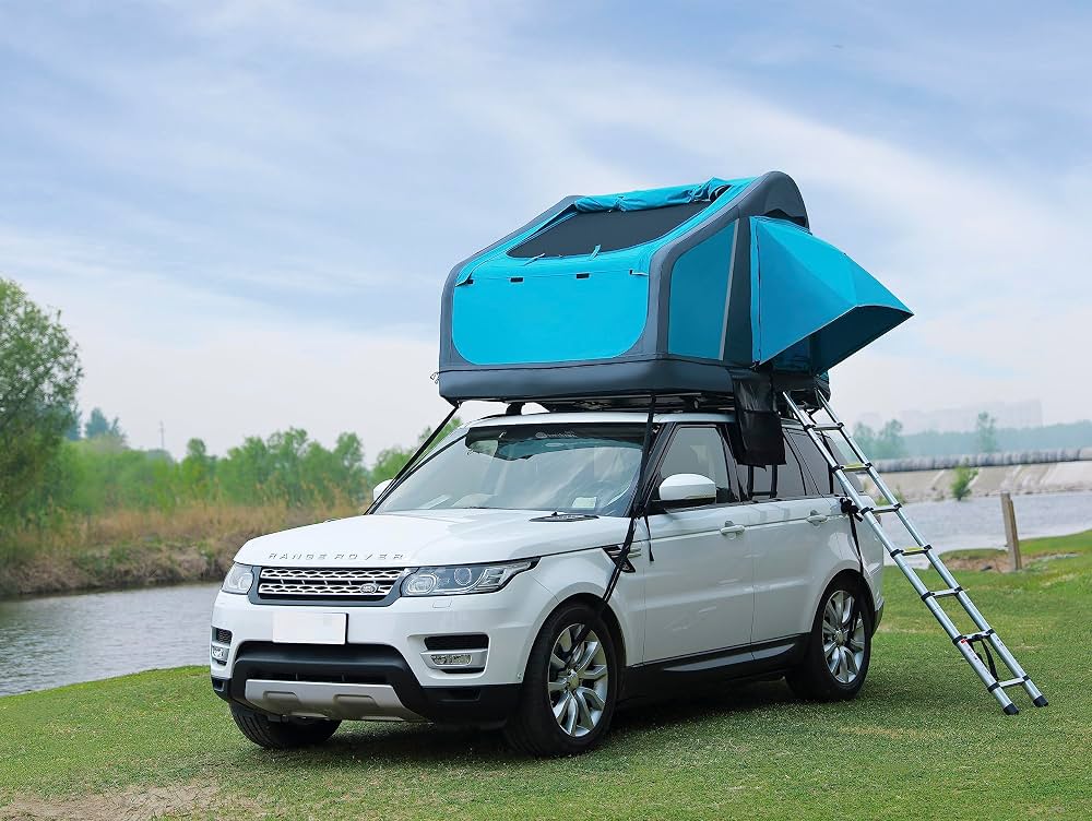 tente-de-toit-voiture-pas-cher-236xlf-1.jpg UNISTRENGH Tente Toit De Voiture ImperméAble Tente Gonflable Camping Tente Voiture Glamping 2 Portes 1 FenêTre 1 Lucarne 220x160x136cm pour 2 Personnes (Vert Malachite) : Amazon.fr: Sports et Loisirs – Image 1