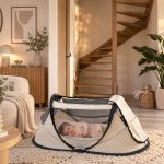 BabyBox : petite tente pour bébé, lit de voyage + couverture en coton Crème