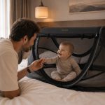 Lit de voyage pliable 0–2,5 ans avec matelas | DERYAN