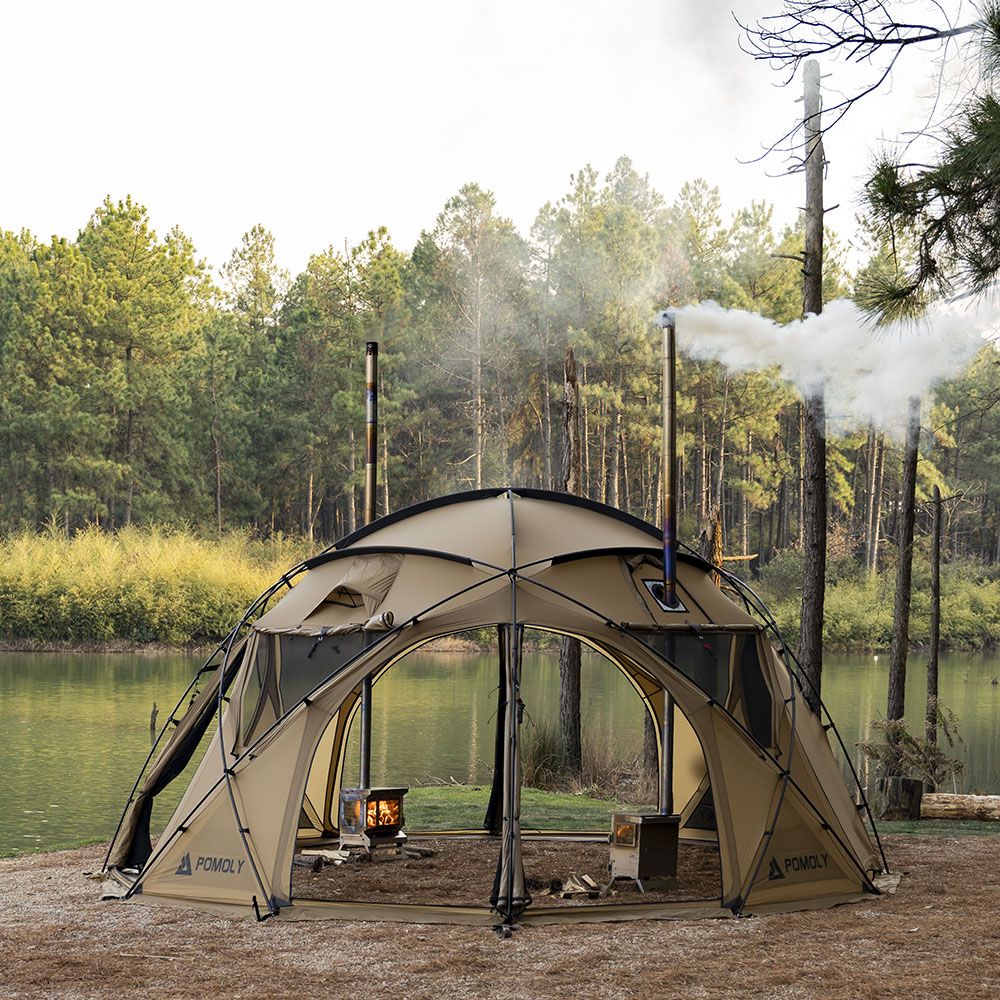 tente-dome-447etk-1.jpg Sphere X8 Lite | Tente Ronde POMOLY pour le Camping – Grande Tente Dôme Autoportante pour Famille 6 8 Personnes – Tente Chauffée – Image 1