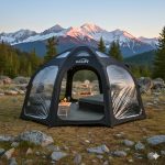 Coody Aurora Dome Noir, abri gonflable pour l'extérieur (2 4 personnes