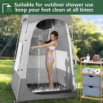 Base de Douche Pliable 104x104x13 cm avec Drain Receveur Portable pour Camping Interieur Exterieur Tente | Castorama