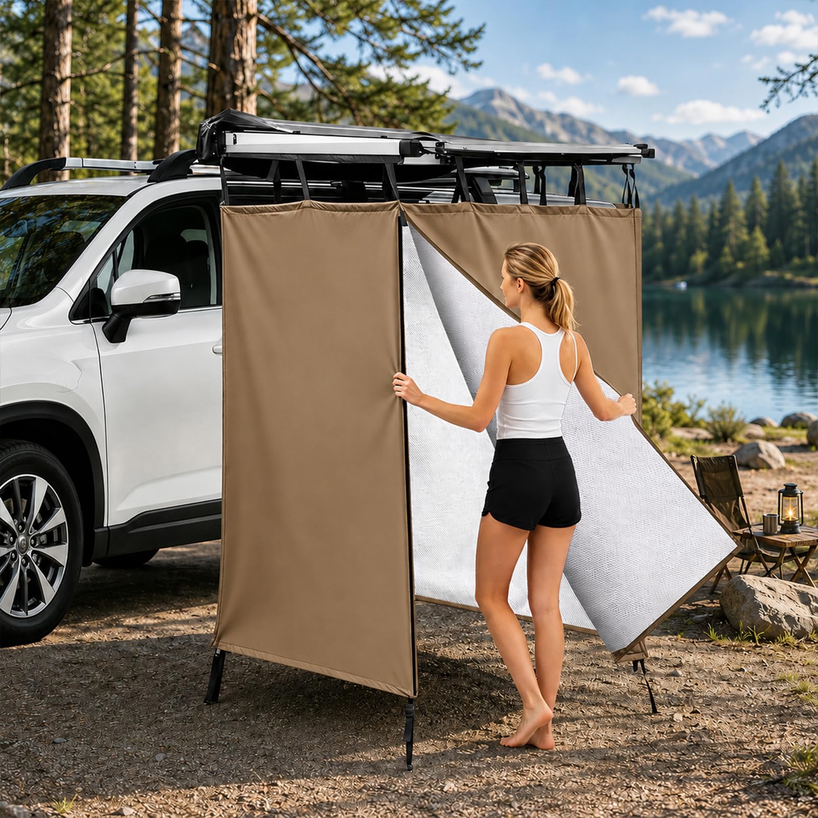 tente-douche-camping-750ueh-1.jpg Tente De Douche, Aluminum Cabine De Douche Portable Camping, Oxford ImperméAble Cabine Douche Camping, RéSistant à La DéChirure Tente WC, pour Voiture ... – Image 1