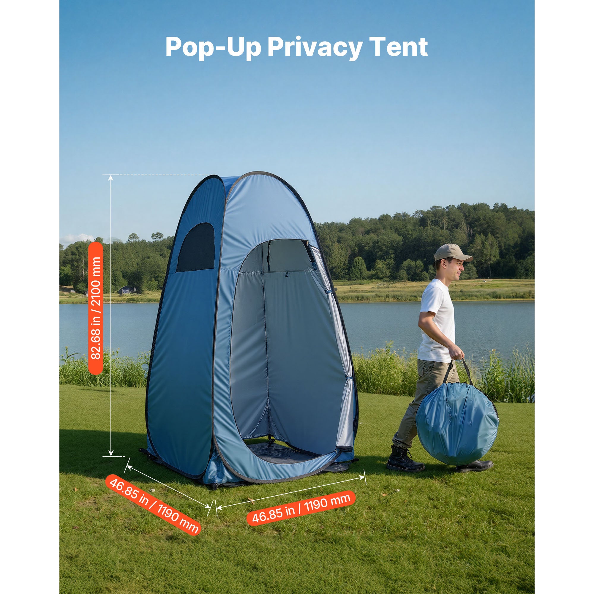 tente-douche-camping-761wqr-1.jpg Tente de Douche SucceBuy Pop up Instantanee, Abri deIntimite Portable pour Exterieur, Cabine d'Essayage ou Toilette pour Plage, Camping et Peche | Tecnomat / ex Bricoman – Image 1