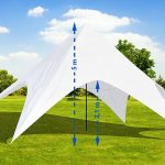 CLP Tente De Jardin en Forme D'Etoile 12m De Diamètre I Tente De Cérémonies en Polyster Résistante Aux Intempéries I Hauteur 5 M | Couleur Blanc : Amazon.fr: Jardin