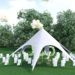 Tente étoile imperméable Outsunny 10x10m bâche anti pluie haute densité | stockinger.com