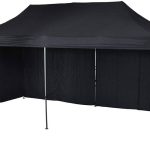Bastionshop Marktzelt Tente express, 2 x 2 m, pour exposition, tonnelle Gazebo, imperméable et protection UV (noir) : Amazon.fr: Jardin