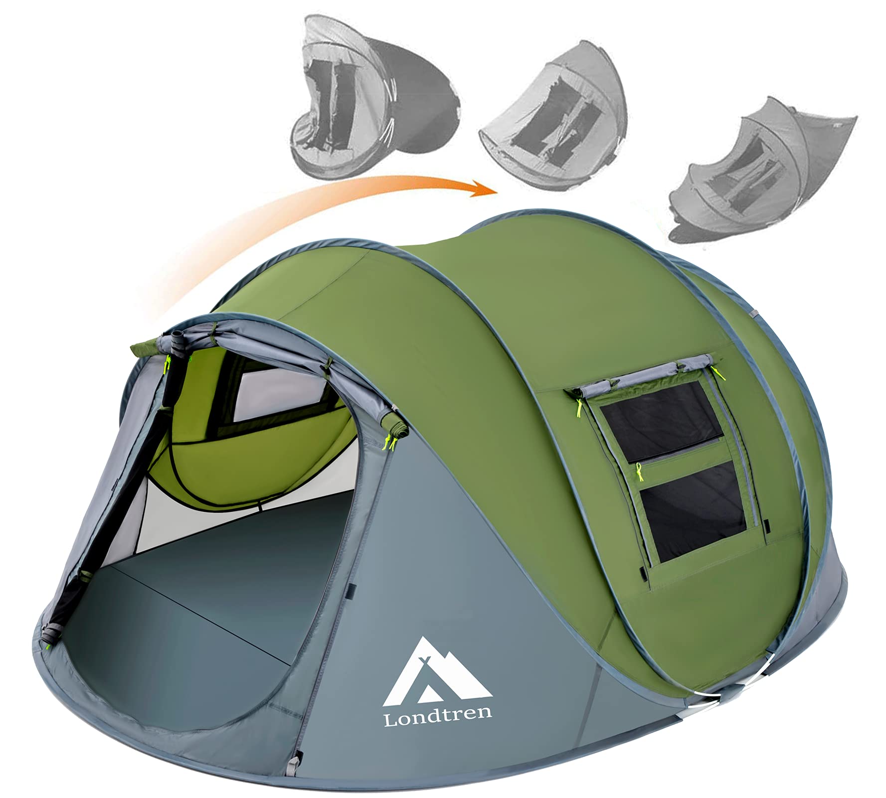 tente-facile-a-monter-566xpj.jpg Tente Pop up pour Camping 4 Personnes Imperméable Facile à Monter Tentes Militaires Tente Pop up Facile à Monter Tente de Camping instantanée Vert : Amazon.fr: Sports et Loisirs – Image 1