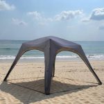 Tente dôme Gonflable 3x3m, Tente de Camping pour 5 à 8 Personnes avec Pare Soleil, Gazebo étanche Anti UV, abri Gonflable Facile à Monter pour Jardin, ...