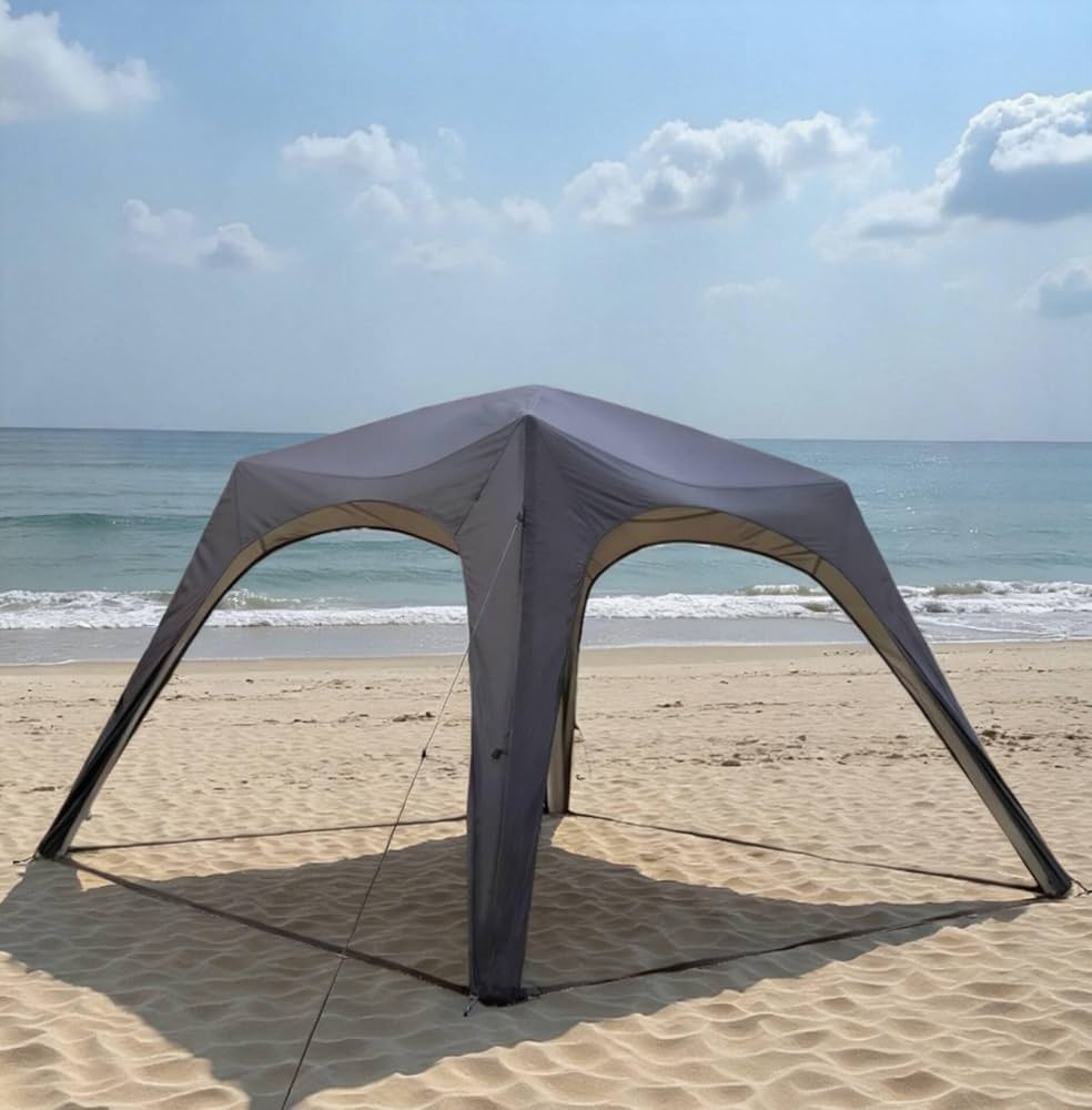 tente-facile-a-monter-597nmu.jpg Tente dôme Gonflable 3x3m, Tente de Camping pour 5 à 8 Personnes avec Pare Soleil, Gazebo étanche Anti UV, abri Gonflable Facile à Monter pour Jardin, ... – Image 1