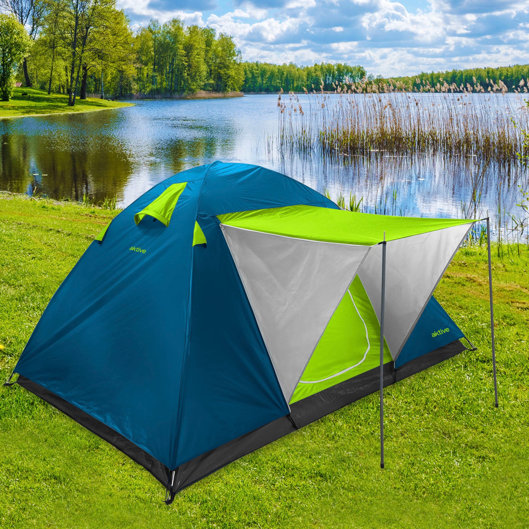 tente-igloo-560lxz-1.jpg Tente Igloo avec auvent pour 4 personnes Aktive | Leroy Merlin – Image 1