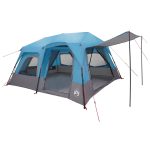vidaXL Tente Instantanée 8 personne Bleu