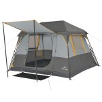 Tente de camping Cape™ 5.2 pour 4 personnes, forme carrée et pop up