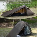 TOMOUNT Tente de bivouac en nylon ultralégère pour 1 personne Imperméable Sac de bivouac Petite taille de rangement Tente de trekking pour trekking, ...