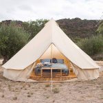 Tente tipi familiale avec tapis de sol zippé 4 saisons en toile pour camping en plein air Disponible en 3 m/4 m/5 m/6 m de diamètre Idéal pour le camping en famille