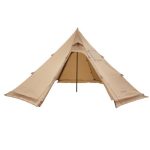 VEVOR Tente Chaude Tipi pour 4 Personnes, Tente d'Hiver Portable avec Trou de Poêle, Toile Imperméable à Revêtement PU2500 mm, Abri Léger 4 Saisons, pour Camping, Randonnée, Pêche, Chasse, Taille M |
