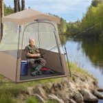 Tente Bulle Pop up Transparente Pvc, Portable Toutes Saisons,180 X 180 X 193 Cm?marron