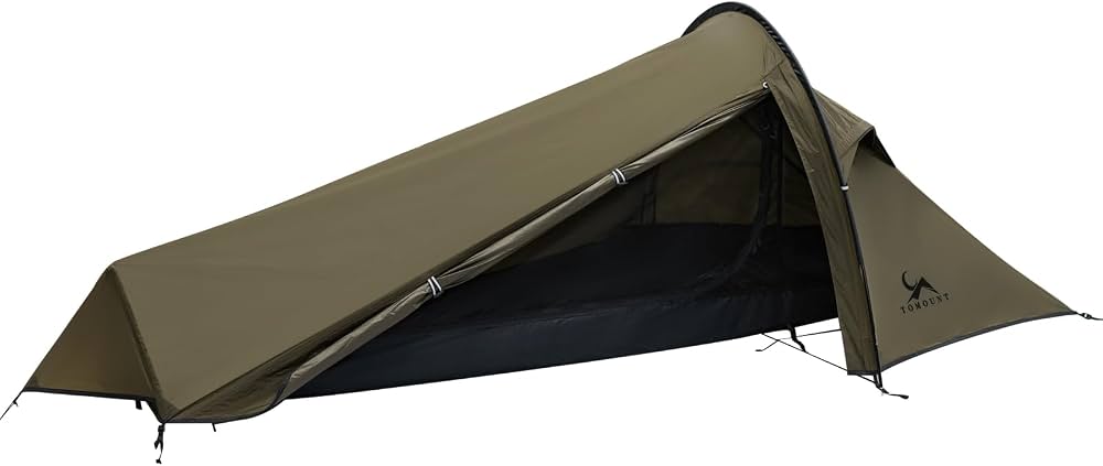 tente-trekking-1-place-226rlv-1.jpg TOMOUNT Tente de bivouac en nylon ultralégère pour 1 personne Imperméable Sac de bivouac Petite taille de rangement Tente de trekking pour trekking, ... – Image 1