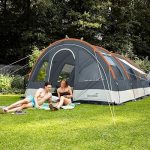 Skandika Tente Tunnel Helsinki pour 6 Personnes | Tente familiale avec Cabine Divisible, paroi Frontale déplaçable, Marquise, étanche, Colonne d'eau de 5000 mm, Hauteur de 215 cm, Grandes fenêtres : Amazon.fr: Sports et Loisirs