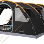 Skandika Tente Tunnel Gotland 6 Protect | Tente de Camping familiale pour 6 Personnes, Tapis de Sol Cousu, étanche, avec Store banne et Passage de ...