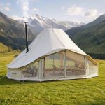 VEVOR Tente Yourte en Toile, Tente Cloche 6x4x3,1 m pour 4 Saisons, Camping Familial, Glamping, Chasse, Événements Plein Air, Jusqu'à 12 Personnes, ...
