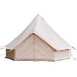 Tente de yourte en Toile de Coton 4 Saisons avec Prises de poêle, Tente de Cloche en Toile imperméable de 4 m/13 Pieds, Tente de Style yourte de ...